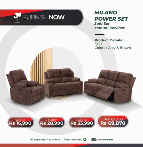 Milano  Recliner - 3 Seater