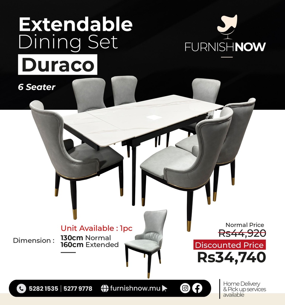 Extandable Dining Set Duraco (6 Seater)