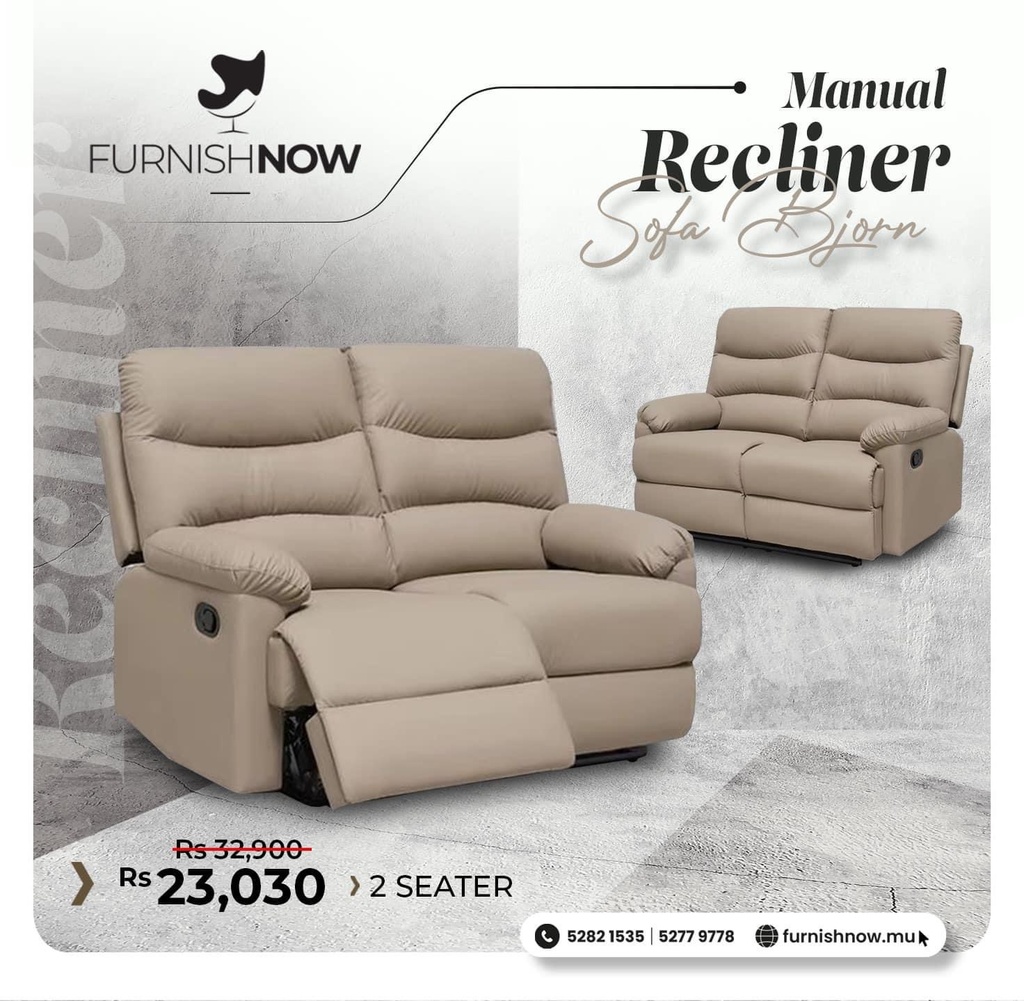 Manual Recliner Bjorn (2 seater) 