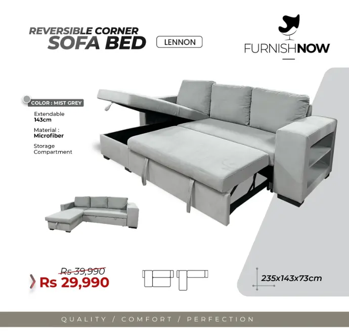 Lennon Corner Sofabed [ref BONO-319]