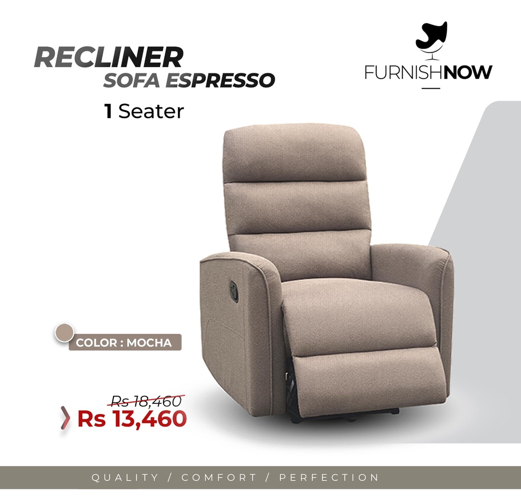 Recliner Sofa Espresso [Ref: Bono-336]