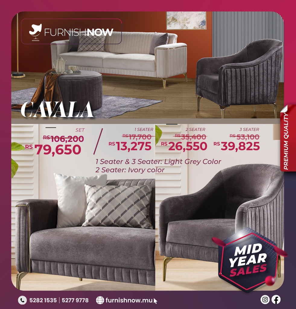 Turkish Sofa Cavala- 1 Seater