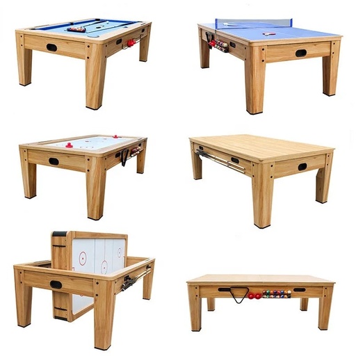 4 in 1 - Pool Table/Hockey/Table Tennis/Dining Table (Wooden)