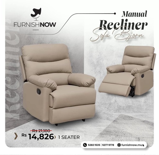 Manual Recliner Sofa Bjorn(1 seater)