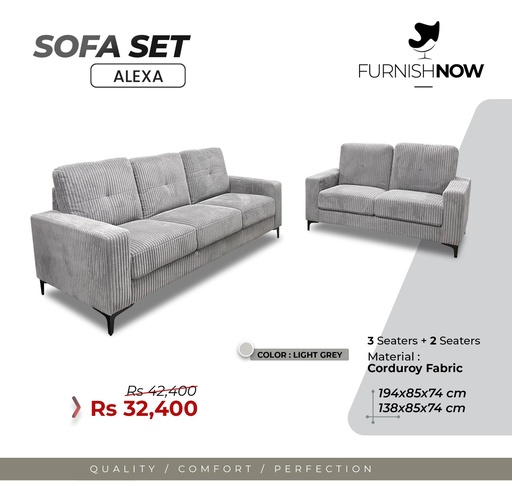 Alexa Sofa Set Ref: BONO-350 [3 Seater+2 Seater]