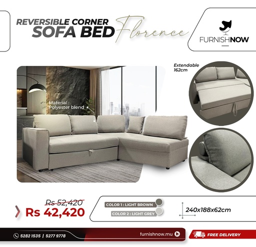 Florence Corner SofaBed Ref: ALEX