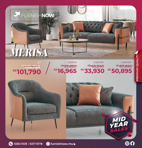 Turkish Sofa Merisa- 1 Seater