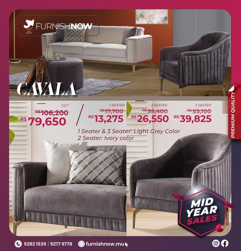 Turkish Sofa Cavala- 1 Seater